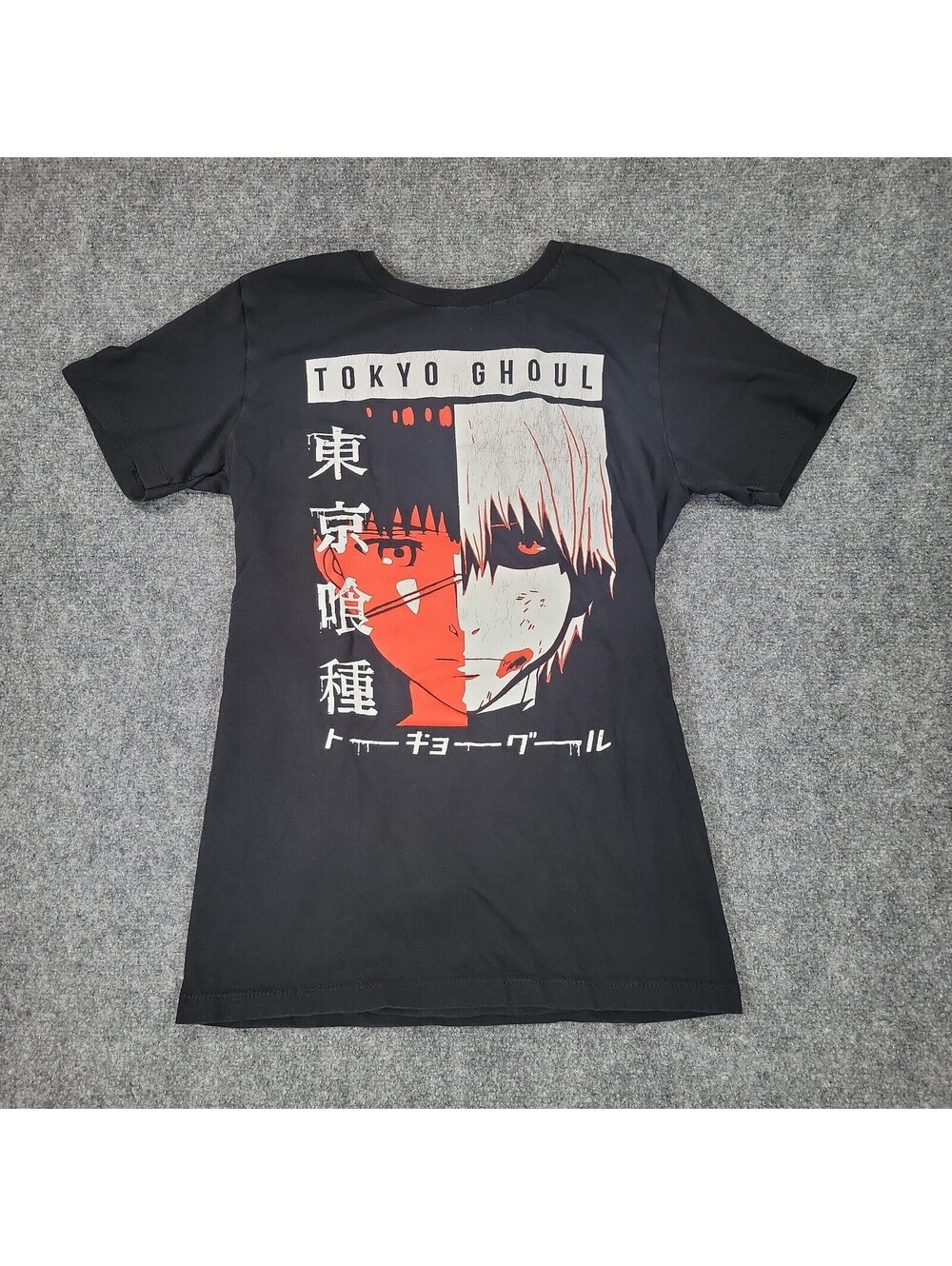 Tokyo Ghoul Funimation 2017 Ken Kaneki Split Face Anime Graphic Shirt SZ S 544
